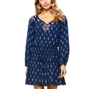 Mason & Belle navy blue smocked dress size small